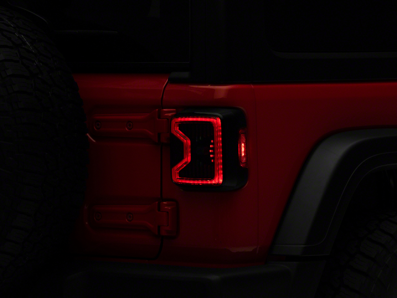 Jeep Wrangler JL LED Tail Lights - Rear - Raxiom - Smoked - `18-`23