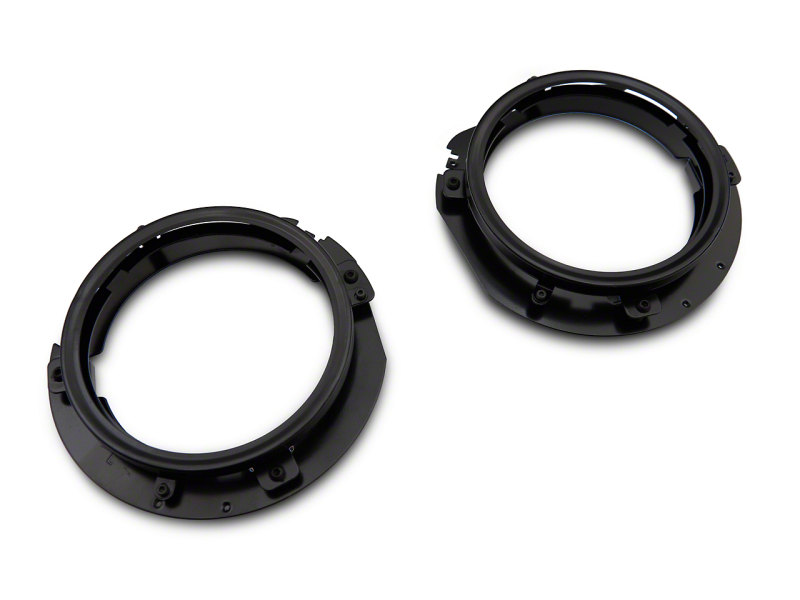 Jeep Gladiator Lighting Kit - Raxiom - 7-Inch Headlight Retro-Fit Kit w/ Harness- Black Housing (Clear Lens) - Black - `18-`23