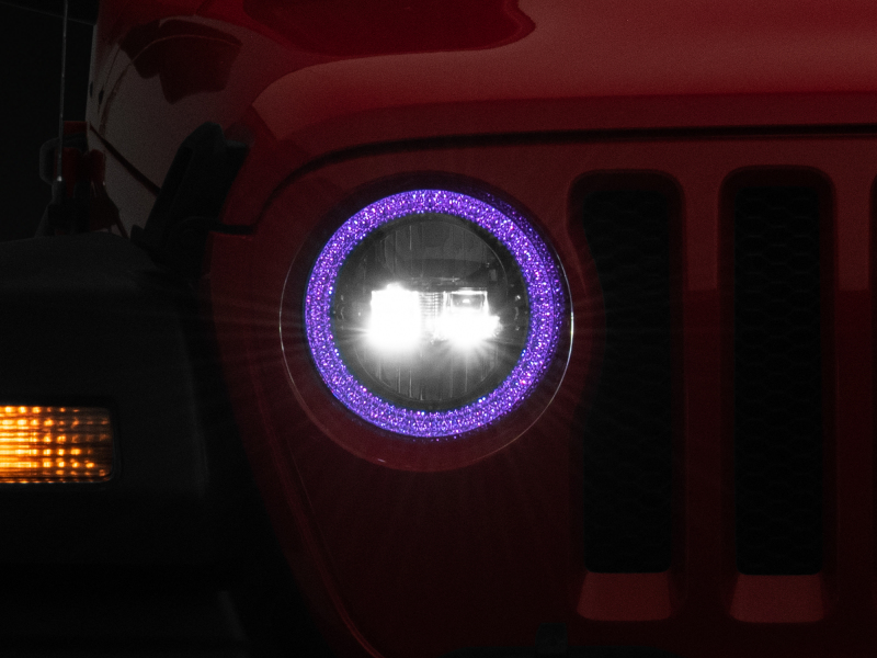 Jeep Wrangler JL LED Headlights - Raxiom - RGB Halo - Black - `18-`22