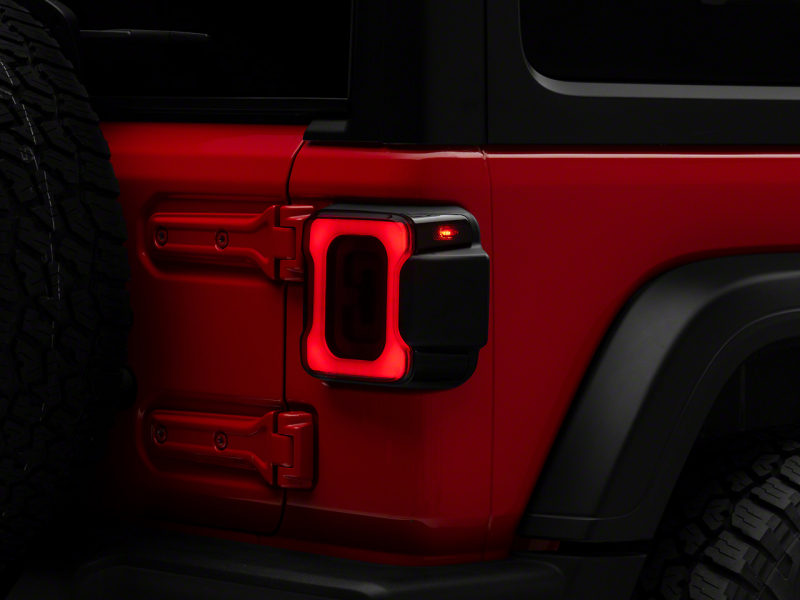 Jeep Wrangler JL LED Taillights - Raxiom - Axial Series Carver - Smoked Lens - `18-`23