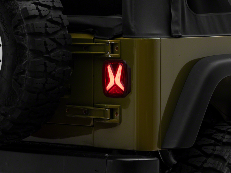 Jeep Gladiator Taillights - Raxiom - LED, Black Housing - Smoked - `76-`06