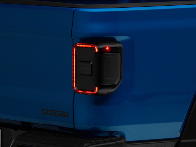 Jeep Gladiator Taillights - Rear - Raxiom - Factory Halogen LED, Black Housing - Smoked - `20-`23