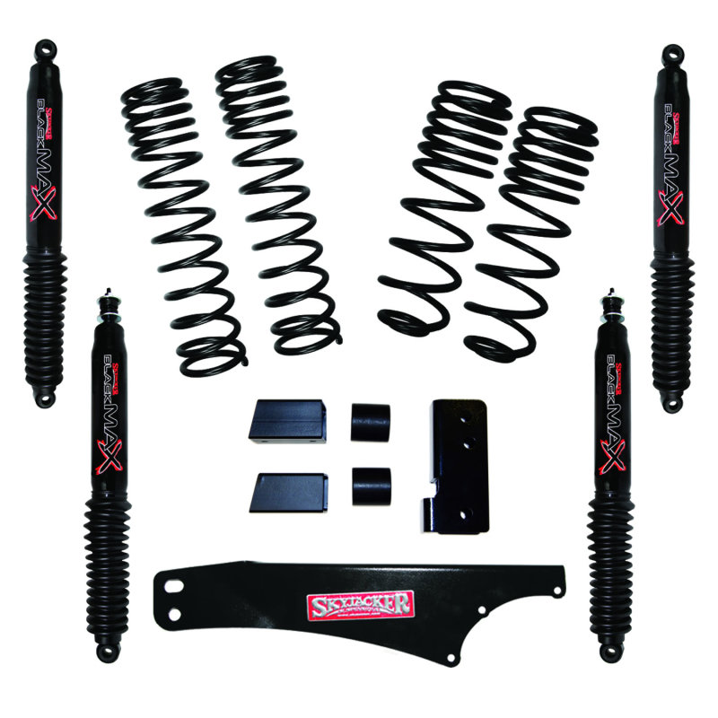 Jeep Wrangler JK Long Travel Lift Kit - Front + Rear - Skyjacker - Black Max - `07-`18