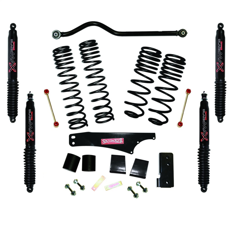 Jeep Wrangler JK Long Travel Kit - Front + Rear - Skyjacker - Dual-Rate - Black - `07-`18