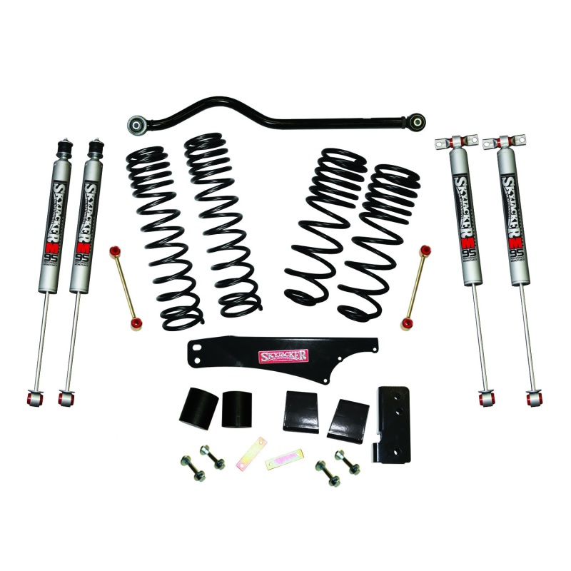 Jeep Wrangler JK Long Travel Kit - Front + Rear - Skyjacker - 3.5in-4in Lift w/M95 Monotube Shocks - `07-`18