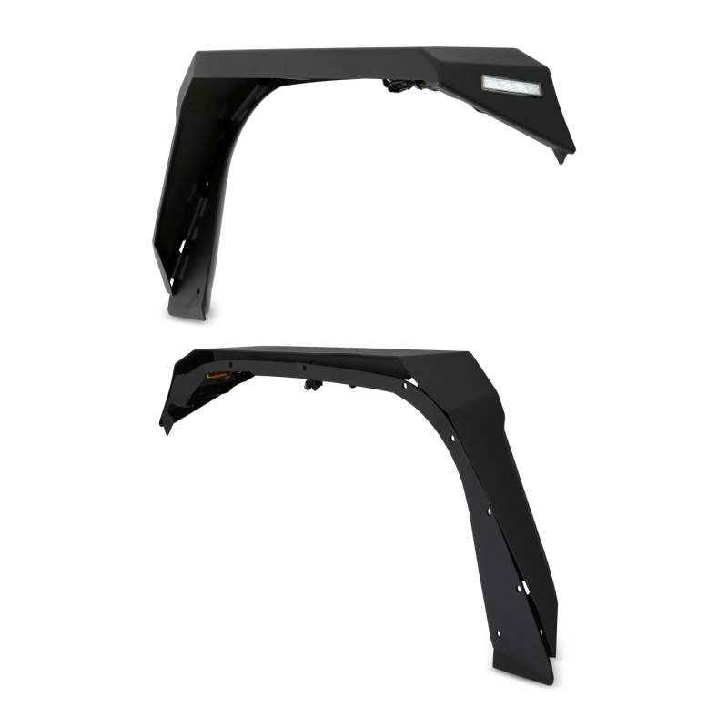 Jeep Gladiator Fender Flares - Front - Body Armor 4x4 - High Clearance Flat Design - Black - 2021+