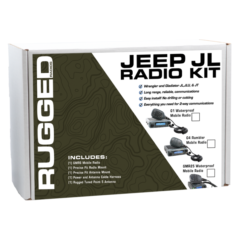Jeep Gladiator Two-Way GMRS Radio Kit - Rugged Radios - GMR25 Waterproof
