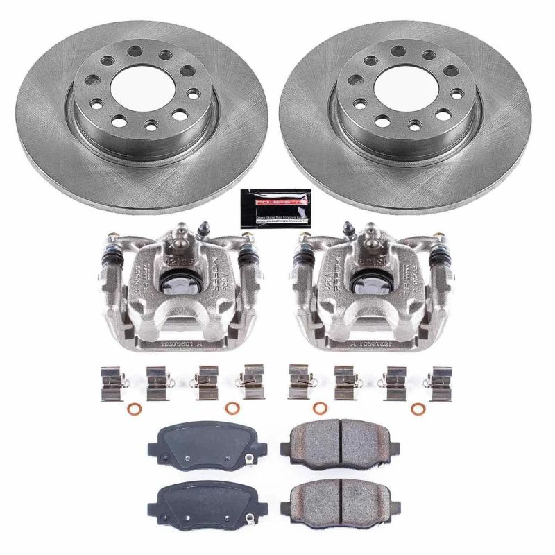 Jeep Renegade Brake Kit - Rear - Smooth Rotors + Ceramic Pads + Calipers - Powerstop - Autospecialty