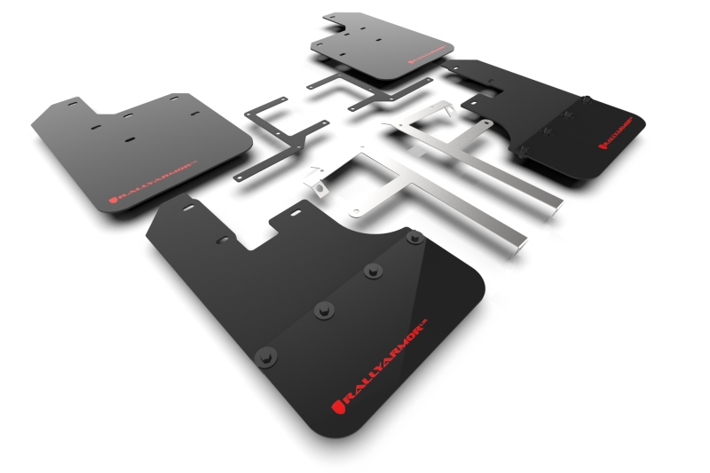 Jeep Gladiator Mud Flap - Rally Armor - UR Series - Black/Red - `19-`25