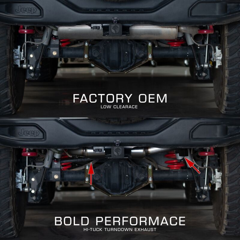 Jeep Wrangler JK Axle-Back Exhaust - Remark - HI-Tuck Turndown - `07-`18