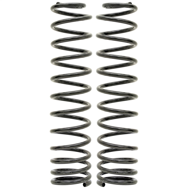 Jeep Gladiator Coil Springs - Front - RockJock - 3.5in Lift Pair - Gloss Black - Diesel Engine