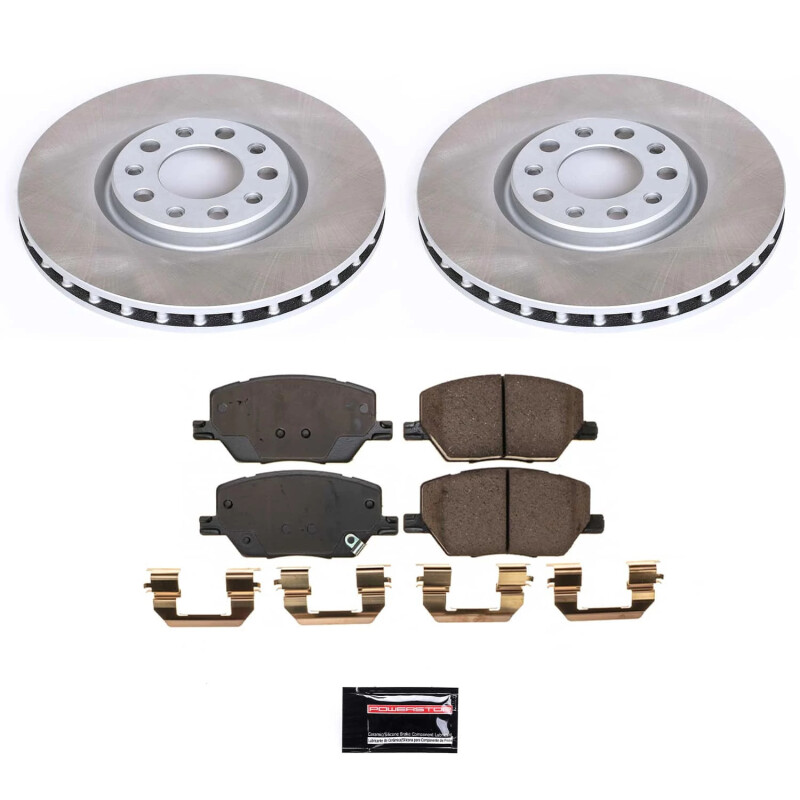 Jeep Renegade Brake Pads + Rotors - Front - Smooth Rotors + Pads - Powerstop - Semi-Coated
