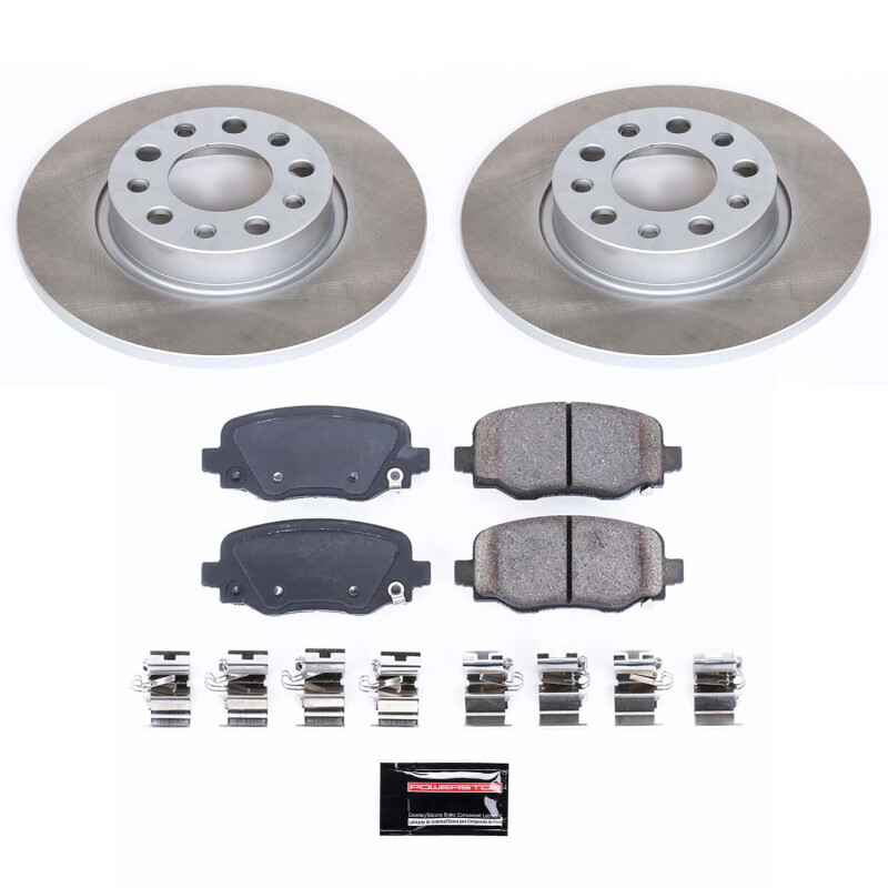 Jeep Renegade Brake Pads + Rotors - Rear - Smooth Rotors + Pads - Powerstop - Semi-Coated
