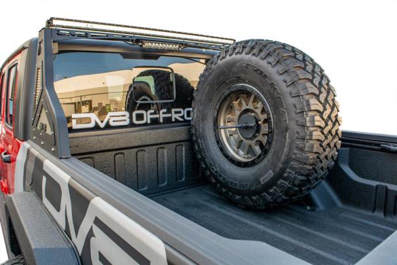 Jeep Gladiator Tire Carrier - In-Bed - DV8 Offroad - Stand Up - Black - `19-`0