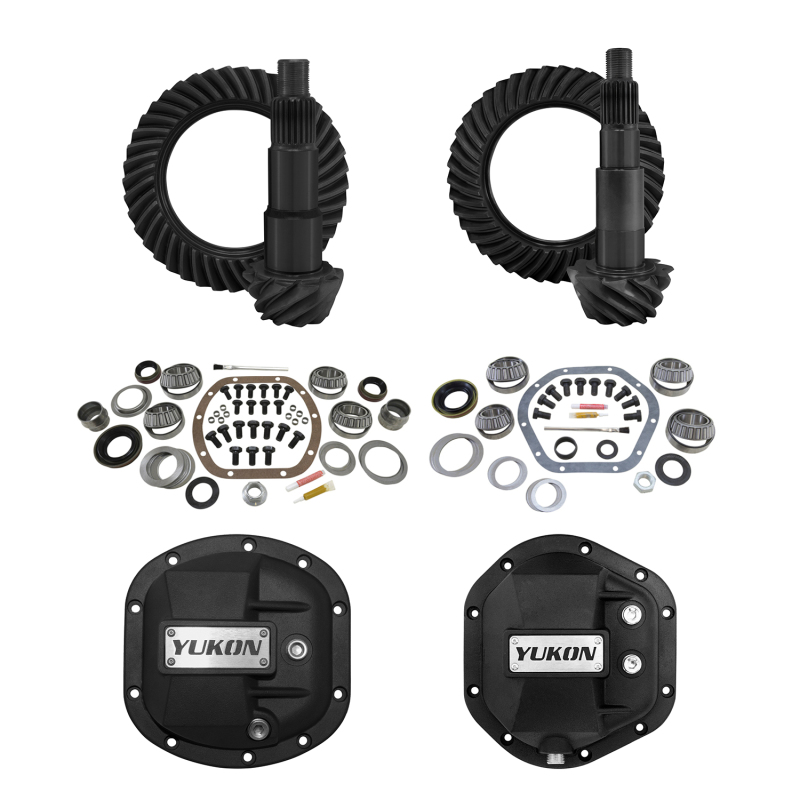 Jeep Wrangler JK Spider Gear Kits - Front + Rear - Yukon Gear & Axle - Stage 2 Re-Gear Kit - `07-`17