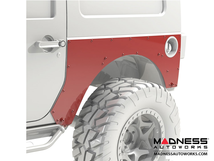 Jeep Wrangler JK Overline Rear Flare Mounting Exoskin - Pair - 4 Door 