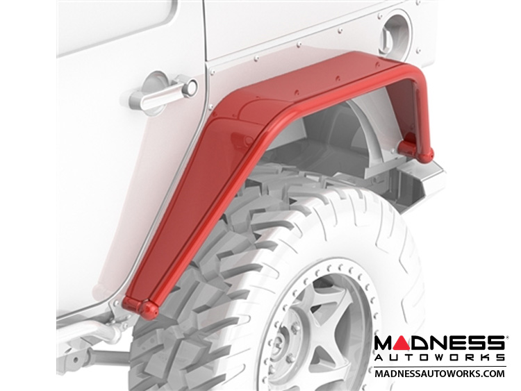 Jeep Wrangler JK Overline Hi-Clearance Dovetailed & Removable Rear Flare - Wide Edition - Pair 