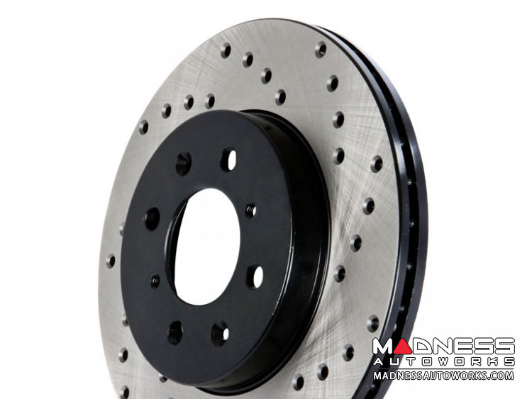 Jeep Compass Performance Brake Rotor - Drilled and Vented - Front Right