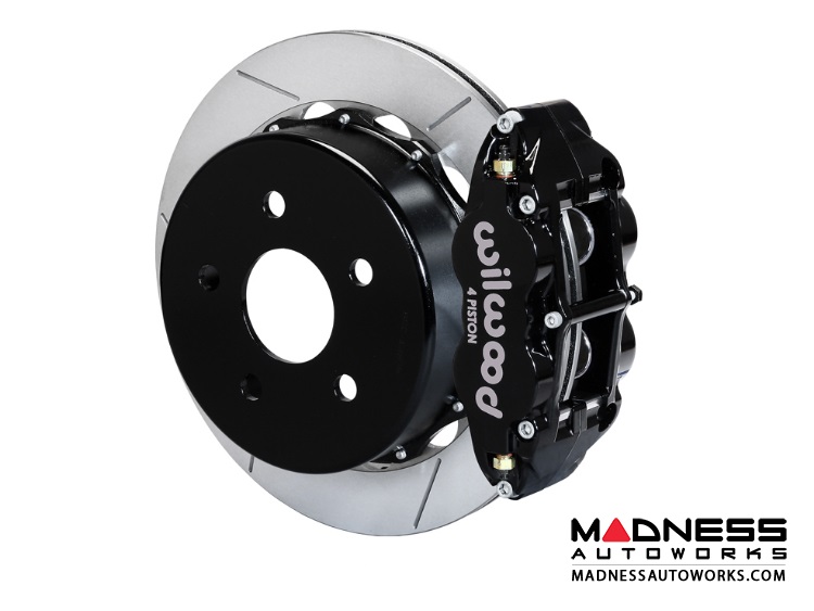 Jeep Wrangler JK Brake Conversion Kit - 14" Rotors - Wilwood Superlite 4R 4 Piston Rear Brake Upgrade Kit (Black Powder Coated Calipers / GT Slotted Rotors)