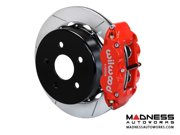 Jeep Wrangler JK Brake Conversion Kit - 14" Rotors - Wilwood Superlite 4R 4 Piston Rear Brake Upgrade Kit (Red Powder Coated Calipers / GT Slotted Rotors)